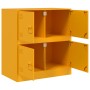 Aparador de acero amarillo mostaza 67x39x73 cm de vidaXL, Aparadores - Ref: Foro24-841652, Precio: 96,13 €, Descuento: %