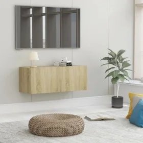 TV-Schrank aus eichenfarbenem Sperrholz, 80 x 30 x 30 cm von vidaXL, TV-Möbel - Ref: Foro24-801475, Preis: 50,42 €, Rabatt: %