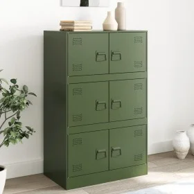 Olivgrünes Sideboard aus Stahl, 67 x 39 x 107 cm von vidaXL, Sideboards - Ref: Foro24-841659, Preis: 147,15 €, Rabatt: %