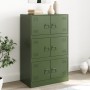 Olivgrünes Sideboard aus Stahl, 67 x 39 x 107 cm von vidaXL, Sideboards - Ref: Foro24-841659, Preis: 146,80 €, Rabatt: %