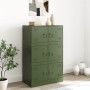Olivgrünes Sideboard aus Stahl, 67 x 39 x 107 cm von vidaXL, Sideboards - Ref: Foro24-841659, Preis: 146,80 €, Rabatt: %