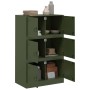 Olive green steel sideboard 67x39x107 cm by vidaXL, Sideboards - Ref: Foro24-841659, Price: 146,72 €, Discount: %