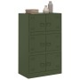Olive green steel sideboard 67x39x107 cm by vidaXL, Sideboards - Ref: Foro24-841659, Price: 146,72 €, Discount: %