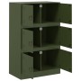 Olive green steel sideboard 67x39x107 cm by vidaXL, Sideboards - Ref: Foro24-841659, Price: 146,72 €, Discount: %