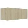 TV-Schrank aus eichenfarbenem Sperrholz, 80 x 30 x 30 cm von vidaXL, TV-Möbel - Ref: Foro24-801475, Preis: 50,42 €, Rabatt: %