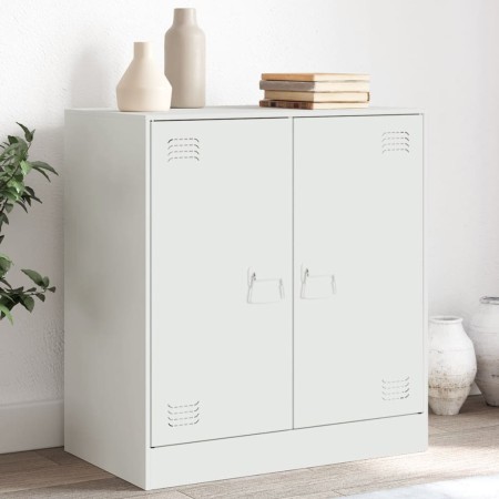 Aparador de acero blanco 67x39x73 cm de vidaXL, Aparadores - Ref: Foro24-841678, Precio: 94,23 €, Descuento: %