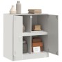 Aparador de acero blanco 67x39x73 cm de vidaXL, Aparadores - Ref: Foro24-841678, Precio: 94,23 €, Descuento: %