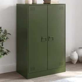 Aparador de acero verde oliva 67x39x107 cm de vidaXL, Aparadores - Ref: Foro24-841665, Precio: 170,78 €, Descuento: %