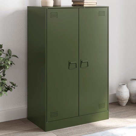 Aparador de acero verde oliva 67x39x107 cm de vidaXL, Aparadores - Ref: Foro24-841665, Precio: 172,17 €, Descuento: %