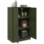 Aparador de acero verde oliva 67x39x107 cm de vidaXL, Aparadores - Ref: Foro24-841665, Precio: 170,01 €, Descuento: %