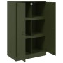 Aparador de acero verde oliva 67x39x107 cm de vidaXL, Aparadores - Ref: Foro24-841665, Precio: 172,17 €, Descuento: %