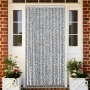 Grau-schwarz-weißer Chenille-Fliegenvorhang, 118 x 220 cm von vidaXL, Moskitonetze für Fenster - Ref: Foro24-4004882, Preis: ...