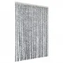 Grau-schwarz-weißer Chenille-Fliegenvorhang, 118 x 220 cm von vidaXL, Moskitonetze für Fenster - Ref: Foro24-4004882, Preis: ...