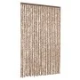 Beige and dark brown chenille anti-fly curtain 118x220 cm by vidaXL, Mosquito nets for windows - Ref: Foro24-4004880, Price: ...