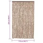 Beiger und dunkelbrauner Chenille-Fliegenschutzvorhang, 118 x 220 cm von vidaXL, Moskitonetze für Fenster - Ref: Foro24-40048...