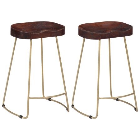 Gavin Küchenhocker 2 Einheiten aus massivem Mangoholz von vidaXL, Küchenhocker - Ref: Foro24-247834, Preis: 148,61 €, Rabatt: %