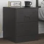 Mesita de noche acero negra 34,5x39x44 cm de vidaXL, Mesitas de noche - Ref: Foro24-841619, Precio: 51,23 €, Descuento: %