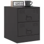 Mesita de noche acero negra 34,5x39x44 cm de vidaXL, Mesitas de noche - Ref: Foro24-841619, Precio: 51,23 €, Descuento: %