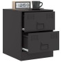 Mesita de noche acero negra 34,5x39x44 cm de vidaXL, Mesitas de noche - Ref: Foro24-841619, Precio: 51,75 €, Descuento: %