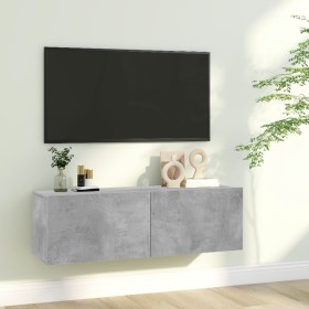 Mueble para TV madera contrachapada gris hormigón 100x30x30 cm de vidaXL, Muebles TV - Ref: Foro24-801485, Precio: 51,04 €, D...
