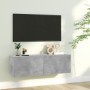 TV stand made of gray concrete plywood, 100x30x30 cm by vidaXL, TV Furniture - Ref: Foro24-801485, Price: 51,04 €, Discount: %
