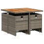 Garten-Essgruppe, 9-teilig, mit grauen Polstern aus synthetischem Rattan. von vidaXL, Gartensets - Ref: Foro24-3277729, Preis...