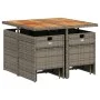 Garten-Essgruppe, 9-teilig, mit grauen Polstern aus synthetischem Rattan. von vidaXL, Gartensets - Ref: Foro24-3277729, Preis...