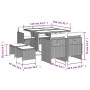 Garten-Essgruppe, 9-teilig, mit grauen Polstern aus synthetischem Rattan. von vidaXL, Gartensets - Ref: Foro24-3277729, Preis...