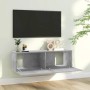 TV stand made of gray concrete plywood, 100x30x30 cm by vidaXL, TV Furniture - Ref: Foro24-801485, Price: 51,04 €, Discount: %