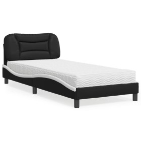 Bett mit schwarz-weißer Kunstledermatratze 80x200 cm von vidaXL, Betten und Lattenroste - Ref: Foro24-3208687, Preis: 281,02 ...