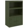 Aparador de acero verde oliva 67x39x107 cm de vidaXL, Aparadores - Ref: Foro24-841671, Precio: 106,48 €, Descuento: %