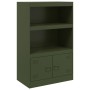 Olivgrüner Stahlschrank 67x39x107 cm von vidaXL, Sideboards - Ref: Foro24-841671, Preis: 107,52 €, Rabatt: %