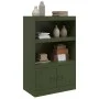 Aparador de acero verde oliva 67x39x107 cm de vidaXL, Aparadores - Ref: Foro24-841671, Precio: 106,48 €, Descuento: %
