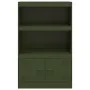 Aparador de acero verde oliva 67x39x107 cm de vidaXL, Aparadores - Ref: Foro24-841671, Precio: 106,48 €, Descuento: %