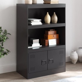 Aparador de acero negro 67x39x107 cm de vidaXL, Aparadores - Ref: Foro24-841667, Precio: 101,04 €, Descuento: %