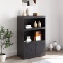 Aparador de acero negro 67x39x107 cm de vidaXL, Aparadores - Ref: Foro24-841667, Precio: 100,96 €, Descuento: %