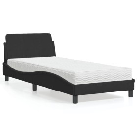 Cama con colchón terciopelo negro 80x200 cm de vidaXL, Camas y somieres - Ref: Foro24-3208293, Precio: 250,11 €, Descuento: %