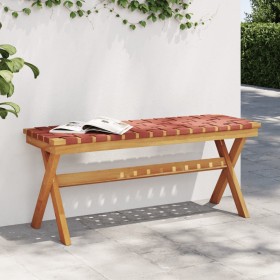 Massive Gartenbank aus Akazienholz und rotem Stoff von vidaXL, Gartenbänke - Ref: Foro24-366515, Preis: 66,93 €, Rabatt: %