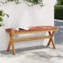 Massive Gartenbank aus Akazienholz und rotem Stoff von vidaXL, Gartenbänke - Ref: Foro24-366515, Preis: 63,60 €, Rabatt: %