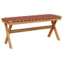 Banco de jardín madera maciza de acacia y tela rojo by vidaXL, garden benches - Ref: Foro24-366515, Price: 66,93 €, Discount: %