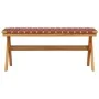 Banco de jardín madera maciza de acacia y tela rojo by vidaXL, garden benches - Ref: Foro24-366515, Price: 63,60 €, Discount: %