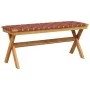Banco de jardín madera maciza de acacia y tela rojo by vidaXL, garden benches - Ref: Foro24-366515, Price: 63,60 €, Discount: %