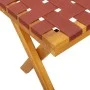 Massive Gartenbank aus Akazienholz und rotem Stoff von vidaXL, Gartenbänke - Ref: Foro24-366515, Preis: 63,60 €, Rabatt: %