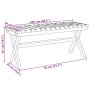 Banco de jardín madera maciza de acacia y tela rojo by vidaXL, garden benches - Ref: Foro24-366515, Price: 66,93 €, Discount: %