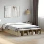 Sonoma oak engineered wood bed frame 140x200 cm by vidaXL, Beds and slatted bases - Ref: Foro24-3280568, Price: 134,44 €, Dis...