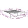 Sonoma oak engineered wood bed frame 140x200 cm by vidaXL, Beds and slatted bases - Ref: Foro24-3280568, Price: 134,44 €, Dis...