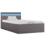 Hydraulisches Canapébett mit Stauraum und LED-Stoff in Taupe, 90 x 200 cm von vidaXL, Betten und Lattenroste - Ref: Foro24-28...