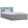 Hydraulisches Bett mit Stauraum und hellgrauem LED-Stoff, 100 x 200 cm von vidaXL, Betten und Lattenroste - Ref: Foro24-28560...