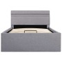 Hydraulic bed with storage and LED light gray fabric 100x200cm by vidaXL, Beds and slatted bases - Ref: Foro24-285607, Price:...