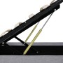 Hydraulisches Bett mit Stauraum und hellgrauem LED-Stoff, 100 x 200 cm von vidaXL, Betten und Lattenroste - Ref: Foro24-28560...